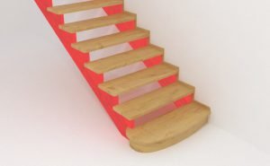 макет лестницы на косоурах